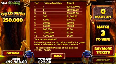 Gold Rush Scratchcard Bet365