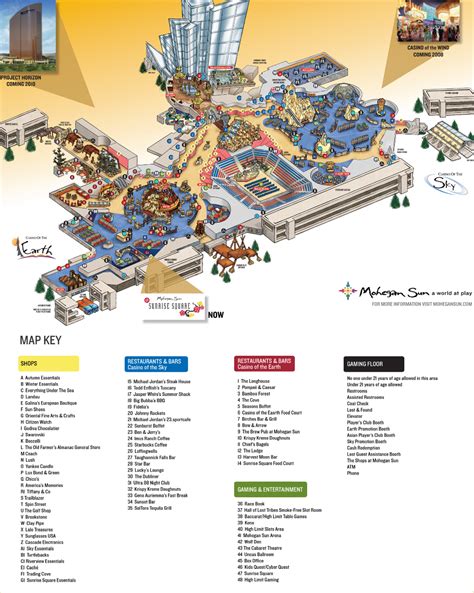 Mohegan Sun Casino Mapa