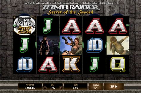 Tomb Raider Secret Of The Sword 888 Casino